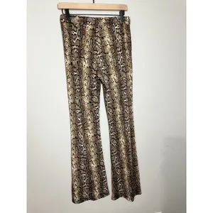 Muche et Muchette‎ Snakeskin Print Flare Pants High Waisted Boho Size S/M thumbnail 3
