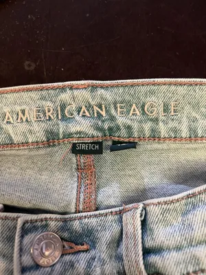 American Eagle Outfitters Super High Rise Straight Jeans Womens 4 Distressed thumbnail 8
