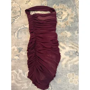 Michael Costello x REVOLVE Honor Mini Dress in Dark Plum XS NWT thumbnail 8