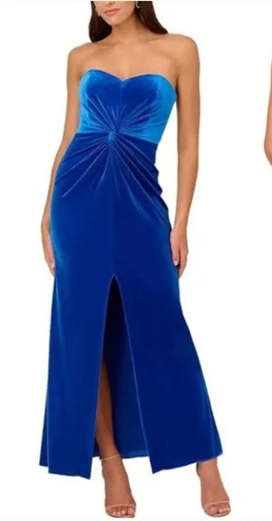 Liv Foster Velvet Strapless Evening Dress Size‎ 14 New with Tags thumbnail 1