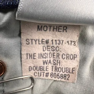 MOTHER Denim The Insider Crop Jeans Double Trouble Wash Mid Rise Size 25 thumbnail 12