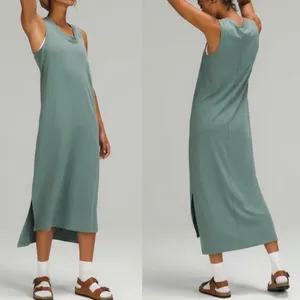 Lululemon All Yours Tank Maxi Dress Women Size 6 Tidewater‎ Teal Elevated Basics thumbnail 2
