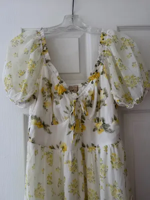 Yellow Flower Sundress Size L thumbnail 3