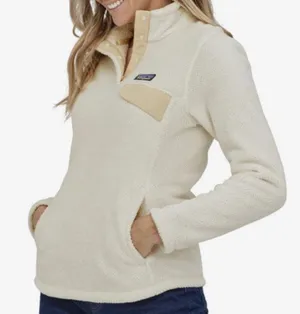 Patagonia Re-Tool Snap-T Fleece Pullover Womens Small White Cream Polartec 25442 thumbnail 1