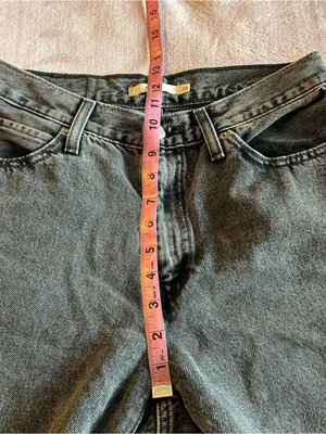 Levi’s ‘94 Baggy faded gray denim wash loose fit slouchy jeans cuffed hem 26 thumbnail 11