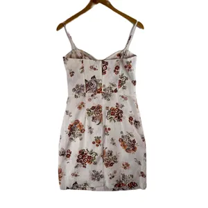Brock Collection x‎ H&M Floral Bustier Mini Dress Pink Rose Linen Blend thumbnail 2