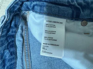 Good American Straight Leg High-Rise Denim Jeans - Light Blue Wash thumbnail 5