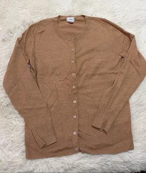 Old Navy Women's Light Brown Button-Front Cardigan thumbnail 1