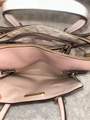 Michael Kors Mercer tote bag Pebble Leather Pink, White Beige Purse handbag thumbnail 8