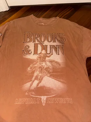 brooks and dunn tee Orange Size L thumbnail 1