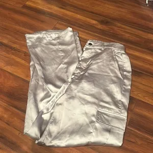 Women’s Silk Pants Silver thumbnail 1