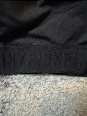 PINK Victoria's Secret Black Seamless Racerback Sports Bralette thumbnail 2