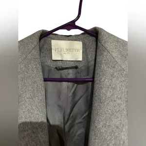 Fleurette 100 percent wool coat Gray Size 4 thumbnail 2