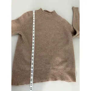 Women's J. Crew Roll Neck Sweater Oatmeal Tan Brown Merino Wool Alpaca XXS thumbnail 5