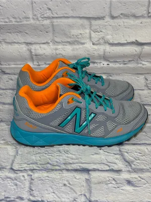 New Balance 512 Running Shoes Womens Size 8.5 Sneakers Teal Blue Orange thumbnail 2