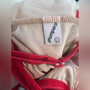 Custom Pumpers Red Latin Dance Costume Size L thumbnail 3