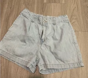 Denizen from Levi's Pale Blue High-Rise Denim Shorts thumbnail 1