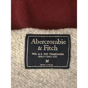 Abercrombie & Fitch distressed oversized marled grey sweatshirt Size Medium thumbnail 9