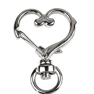 30off3 Basketball Keychain includes Heart Shape Silver Medal Spring Snap Clip. thumbnail 3