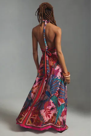 Farm Rio macaw scarf maxi dress small thumbnail 3