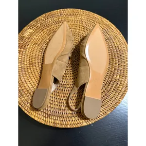 J. Jill Tan Suede Knotted Pointed Toe Slingback Flats Women 7 thumbnail 5