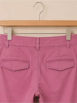 LOFT The Monroe Wide Leg Pants 0P Pink Cotton Stretch HighRise Petite PreppyChic thumbnail 6