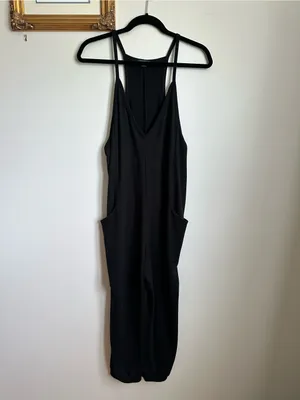 Wild Fable Sleeveless Jumpsuit Black Womens Medium thumbnail 4