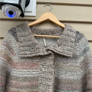 Free People Starlight Shadow Wool Blend Poncho Cardigan Size Small thumbnail 7