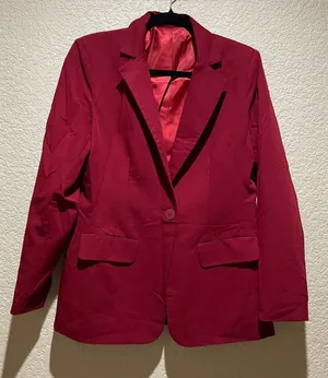 Women's Tailored Red Burgandy Blazer Jacket Size M Size M thumbnail 1