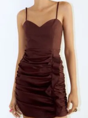 Zara DRAPED DRESS WITH JEWEL‎ CHAIN AT BACK thumbnail 1