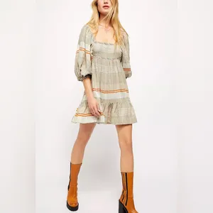 Free People All Lined Up Mini Dress thumbnail 4