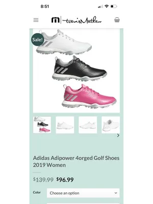 Adidas Adipower Golf Shoes Pink Size 7.5 thumbnail 8