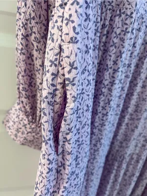 A New Day Lilac Floral Tiered Midi Dress Size S thumbnail 7