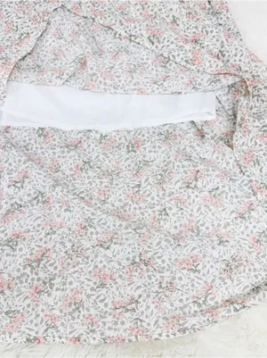 Peach Floral Spaghetti Strap Midi Dress Large Cottagecore Summer Wedding Guest thumbnail 10