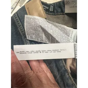 SRADIVARIUS Womans Loose Wide Fit Jeans Sz 4/32 NWT thumbnail 5