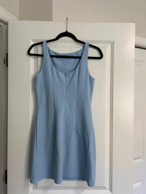 New Showpo Bindi Boat Neck Bodycon Mini Dress In Blue Size 6 MSRP $119 thumbnail 7