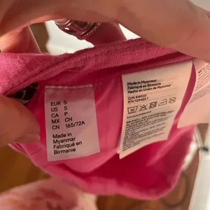 H‎ & M Women's Barbie Pink Linen Blend Preppy Mini Skirt size S thumbnail 3