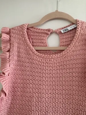 crochet pink Top thumbnail 2