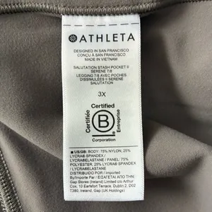 Athleta Grey Serene Salutation Stash Pocket Leggings with Patterned Stripe 3X thumbnail 13