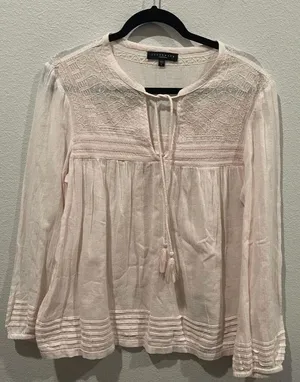 SANCTUARY Pinko Embroidery Long Sleeve Blouse thumbnail 1