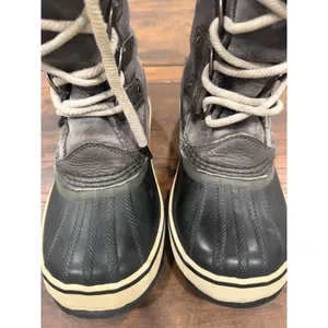 Sorel Joan of Arctic Boots Women 7 Gray Black Waterproof Faux Fur Winter‎ Snow thumbnail 3