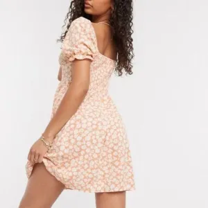MISSGUIDED Tie‎ Bust Milkmaid Floral Dress Size 8 thumbnail 2