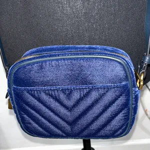 J. Crew Blue Chevron Crossbody Bag thumbnail 2