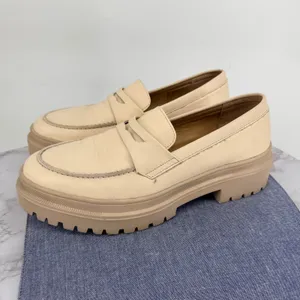 Patina Zoe Portland Leather Co‎ Chunky Loafers Women 11 Lug Sole Bone White thumbnail 2