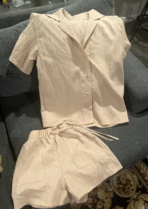 Cream short set Tan thumbnail 1