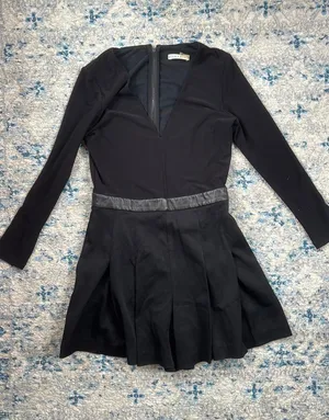 Alice + Olivia Playsuit Pleated Black thumbnail 1