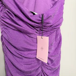 NWT Hello Molly Fabulous Spark Halter Glitter Maxi Dress Purple Women’s Size 8 thumbnail 11