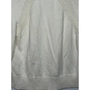 Abercrombie & Fitch Cream Long Sleeve Collared Pullover V-Neck Sweater Size M thumbnail 6