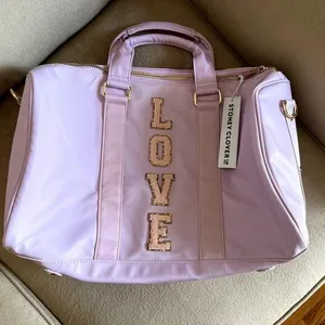 Stoney Clover Lane Classic Mini Duffle Bag grape purple LOVE CL thumbnail 1