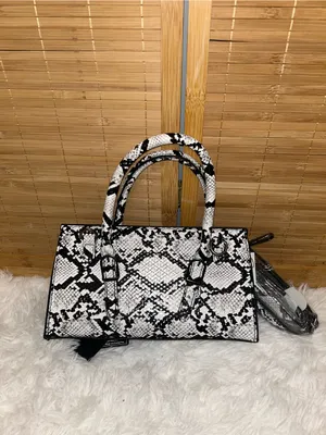 Ed Hardy Handbag Grey Snakeskin Charms Detachable cross body Strap purse NWT thumbnail 11